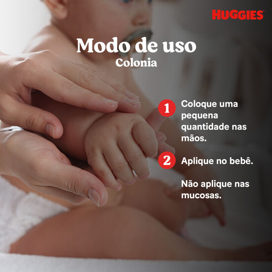 Colônia Huggies Extra Suave Sem Álcool Hipoalegênica 100 ml